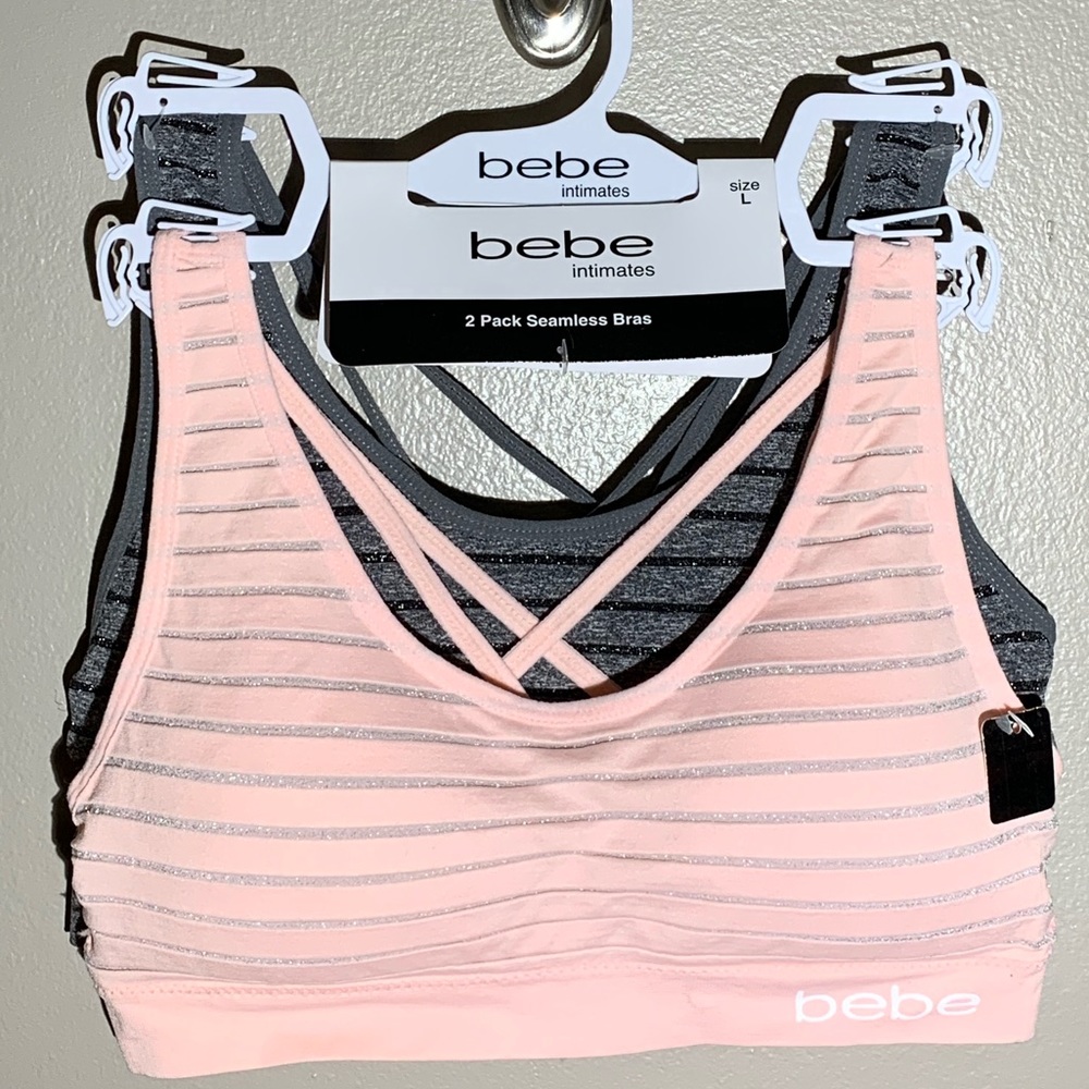 Bebe two pack of seamless bras.